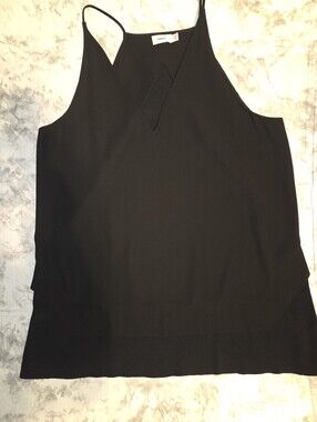 VINCE dressy knit Black Tank Top